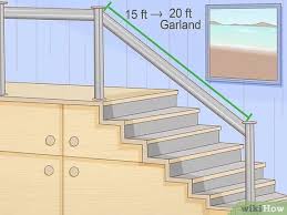 Assuming a handrail thickness of 1 inch and a handrail height of 36 inches, the height of the stair banister is 35 inches from the top of the stair step to the bottom of the handrail. 3 Ways To Hang Garland On Stairs Wikihow
