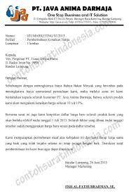 Contoh Surat Pemberitahuan Kenaikan Harga Barang Surat Buku Pimpinan