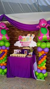 A large bright yellow sun will look awesome on the one of the walls. Theme Barney 1st Birthday For Teehan Raj Its More Than Just A Party