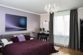 That makes about 8′ to 9′ of width for a bedroom with a queen size bed, which is pretty darn small. Purple Grey Bedroom Houzz