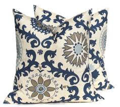 15 Off Sale Navy Pillow Blue Tan Pillow Cover Decorative Pillow Covers Damask Pillow Sham Blue Pillows Decorative Blue Throw Pillows Blue Pillows