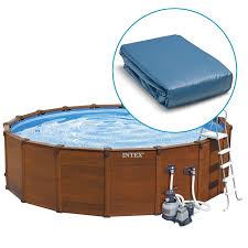 Liner Piscine Intex Sequoia Tubulaire Ronde Dimension 4 78 X H1 24m