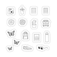Maybe you would like to learn more about one of these? Vsco And Aesthetic White Sticker Pack Sticker By Pastel Paletted In 2021 Black And White Stickers Preppy Stickers Black Stickers