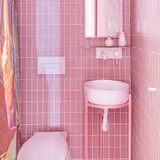 Pink bathroom tile is pretty darned versatile as a base color! Thirty Domestic Bathrooms By Architects Including Concrete Travertine And Pink Tiled Designs Free Autocad Blocks Drawings Download Center
