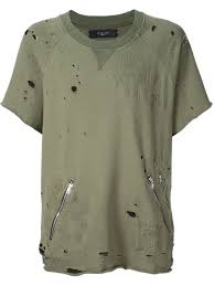 Amiri Distressed T Shirt Hirshleifers Farfetch Com Tshirt Design Men T Shirt Mens Fashion Wear