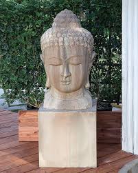 Classic meditating buddha large stone statue handmade garden ornament decor bargainornaments 4.5 out of 5 stars (130) £ 169.99. Large Buddha Head Garden Statue