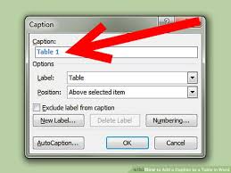 How To Add A Caption To A Table In Word 8 Steps With Pictures