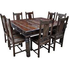 Richmond Rustic Solid Wood Square Dining Room Table Chair Set Square Dining Room Table Dining Table Chairs Large Square Dining Table