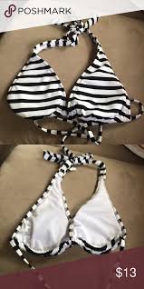 Black And White Striped Swimsuit Top Black White Striped Bikini Top Bikini Tops Striped Bikini Bikinis