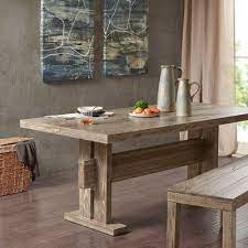Union Rustic Madiun Dining Table Wood Solid Wood In Brown Size Large Seats 8 Wayfair In 2021 Dining Table In Kitchen Rustic Kitchen Tables Wooden Kitchen Table
