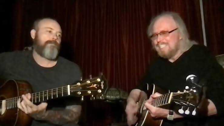 Barry Gibb and son Stephen perform a powerful lockdown medley of acoustic  Bee Gees... - Smooth