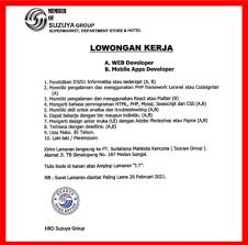 Perusahaan ini dipimpin oleh seorang direktur utaman yaitu nur pamudji.pln atau pt perusahaan listrik negara merupakan salah satu perusahaan bumn (badan usaha milik negara) yang membidangi sektor usaha kelistrikan di negara indonesia.film yang sedang tayang di suzuya bagan batu xxi di antaranya film. Lowongan Kerja D3 S1 Di Suzuya Medan Februari 2021 Lowongan Kerja Medan Terbaru Tahun 2021