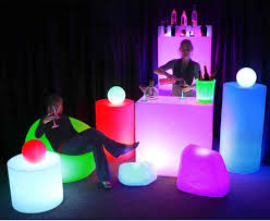 Illuminated Furniture Ambiance Thanks To Leds Home Interior Design Ideas Glow Stick Party Glow In Dark Party Party Furniture