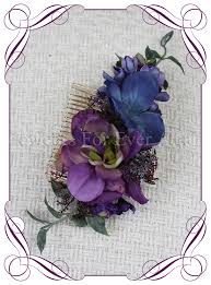 These colors match with white and cream to make simple wedding bouquets. Freya Floral Hair Comb Artificial Bridal Bouquets Silk Wedding Flower Packages Flowers For Ever After