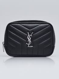 yves saint lau black quilted