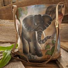 Hand Painted Elephant Purse Elephant Purse Elephant Painting Elephant Jewelry