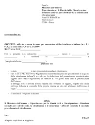 Come Mandare Una Lettera Di Sollecito Per La Cittadinanza Cittadinanza Italiana