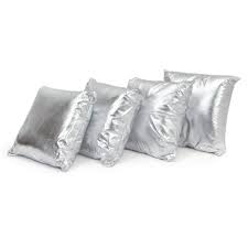C1625898 Metallic Silver Scatter Cushions Findel International