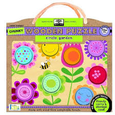 Our wooden name puzzles and personalised jigsaw puzzles really do combine education with good times. Green Start Circle Garden Chunky Wooden Puzzle Earth Friendly Puzzles With Handy Carry Storage Case Wooden Puzzles Best Baby Toys Christmas Gifts For Kids