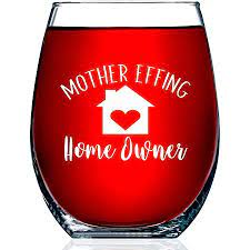 Take a load off! better than a spa set for your bathroom. Amazon Com Housewarming Gift Housewarming Gifts For Women Men Couple Funny First Time Home Owner Gift Ideas Mother Effing Homeowner 15 Oz Humorous Stemless Wine Glass By Funny Bone Products Wine Glasses