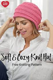 Soft And Cozy Knit Hat Free Knit Pattern In Scrubby Smoothie Yarn Smooth Cotton Yarn Is T Knit Beanie Pattern Knitting Patterns Free Hats Cotton Yarn Knitting