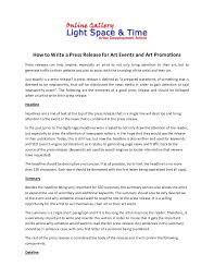 Which statement is true about packages? How To Write A Press Release For Art Events And Art Promotions