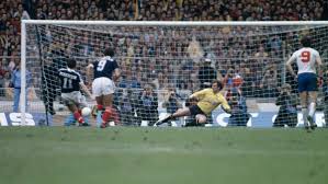 Eddie jones' men look to bounce back from opening six nations defeat with win in calcutta cup clash at murrayfield. Oldfootballphotos On Twitter Johnrobertson Scores A Penalty After Sending Goalkeeper Joecorrigan The Wrong Way During The England V Scotland British Championship Match At Wembley In 1981 Https T Co Lobcuahuox