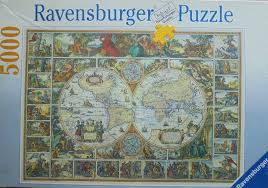Ravensburger puzzle historische weltkarte 3000 teile. 5000 Teile Puzzle Antiquariat