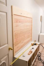 The hall tree is that piece of furniture usually found near the entryway in a home on which items such as hats, coats and other accessories are stored by both the owners and the guests. Diy Shiplap Hall Tree With Bench The Frugal Homemaker
