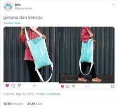 Bekijk wat dokter tas (doktert) heeft ontdekt op pinterest, 's werelds grootste verzameling ideeën. Kreatif Viral Kreasi Tas Kain Terinspirasi Psbb Mirip Masker Medis