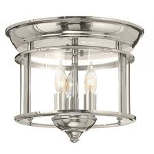 Woodstock flush mount number of lights: Flush Mount Ceiling Lantern In Polished Nickel Lighting Company Uk
