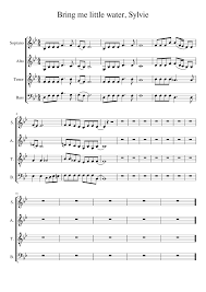 Maybe you would like to learn more about one of these? Bring Me Little Water Sheet Music For Soprano Tenor Alto Bass Choral Download And Print In Pdf Or Midi Free Sheet Music Musescore Com