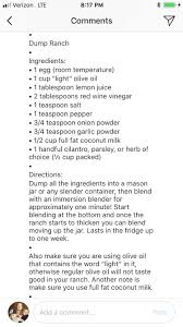 Pin By Jennifer Haskell On Mostly Paleo Ranch Ingredients Light Olive Oil Red Wine Vinegar