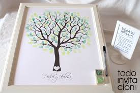 Cuadro de árbol de huellas personalizado para bodas. Cuadros De Firmas Con Huellas En Tu Boda Bautizo O Comunion Arbol De Huellas Libros De Firmas Boda Arbol De Huellas Boda Arbol De Recuerdos
