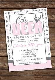 Oh Deer Baby Girl Baby Shower Invitation Country Rustic Baby Shower Invites For Girl Baby Shower Invitations Elephant Baby Shower Invitations