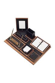 Desk sets help you arrange your accessories and essentials in a proper way. Star Lux Leather Desk Set Black 10 Accessories Tradevalley