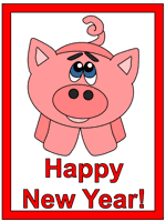 New year 2020 doodles objects and elements poster design. Chinese New Year Coloring Pages
