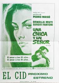 En un viejo libro heredado de mi padre, encontré este volante promocionando  una película en el Teatro El Cid. El film fue estrenado en 1974, por lo que  supongo q el papel