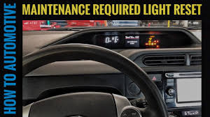 It doesn't mean anything is wrong with your car. How To Reset The Maintenance Required Light On A 2015 2016 Toyota Prius C Youtube
