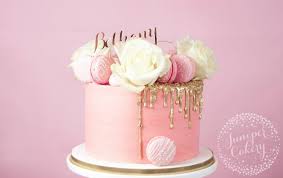 Happy Birthday Small Rose Gold Cake Pretty Pink Gold Sequin Drip Cake By Juniper Cakery 21st Birthday Cake For Girls 13th Birthday Cake For Girls Pink Gold Cake