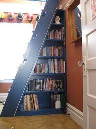 Triangular Book Case Under Stairs Tiny House Stairs Loft Stairs Tiny House Plans