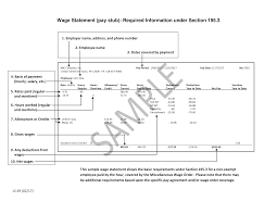 An employer is obligated to give every employee a pay stub every payment period on either a paper copy or digitally. Telecharger Gratuit Wage Statement Pay Stub Required Information Under Section 195 3