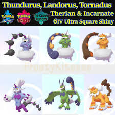 Lands visited by landorus grant such bountiful crops that it has been hailed as the guardian of the fields. 6iv Ultra Shiny Thundurus Landorus Tornadus Forms Pokemon Sword Shield Ebay