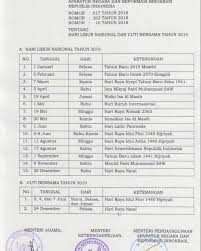 Berapa jumlah uang cuti yang akan diterima ara? Daftar Hari Libur Nasional Cuti Bersama 2019 Blog Alhabib