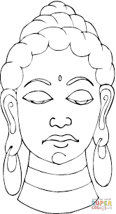 A simple drawing representing king bouddha. Buddha Coloring Page Free Printable Coloring Pages Coloring Home