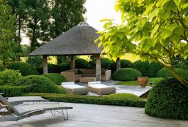 reetdach unterstand garten design gartengestaltung garten