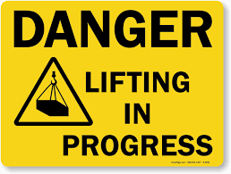 They serve as constant reminders that help protect the people in the vicinity, the cranes themselves and loads being lifted. Download Hd Lifting In Progress Danger Sign Lifting In Progress Signage Transparent Png Image Nicepng Com