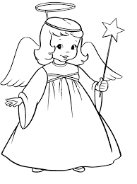 Foster the literacy skills in your child with these free, printable coloring pages that can be easily assembled int. Christmas Angel Coloring Pages Coloring Home