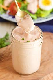 Ready In Minutes This Easy To Make Thousand Island Dressing Recipe Is Creamy And Light S Thousand Island Dressing Recipes Food