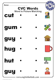 Cvc Words Worksheets Short U Sound Cvc Words Cvc Words Worksheets Cvc Words Kindergarten